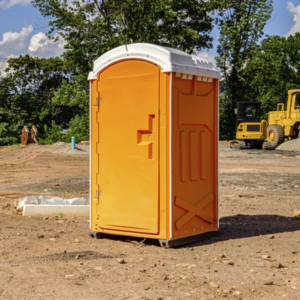 can i customize the exterior of the porta potties with my event logo or branding in Hindsville